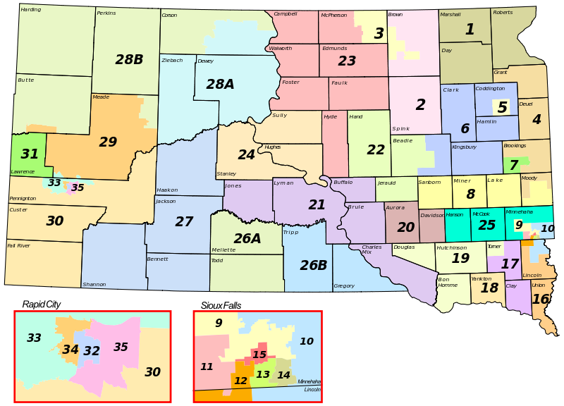 SD Legislative District Map